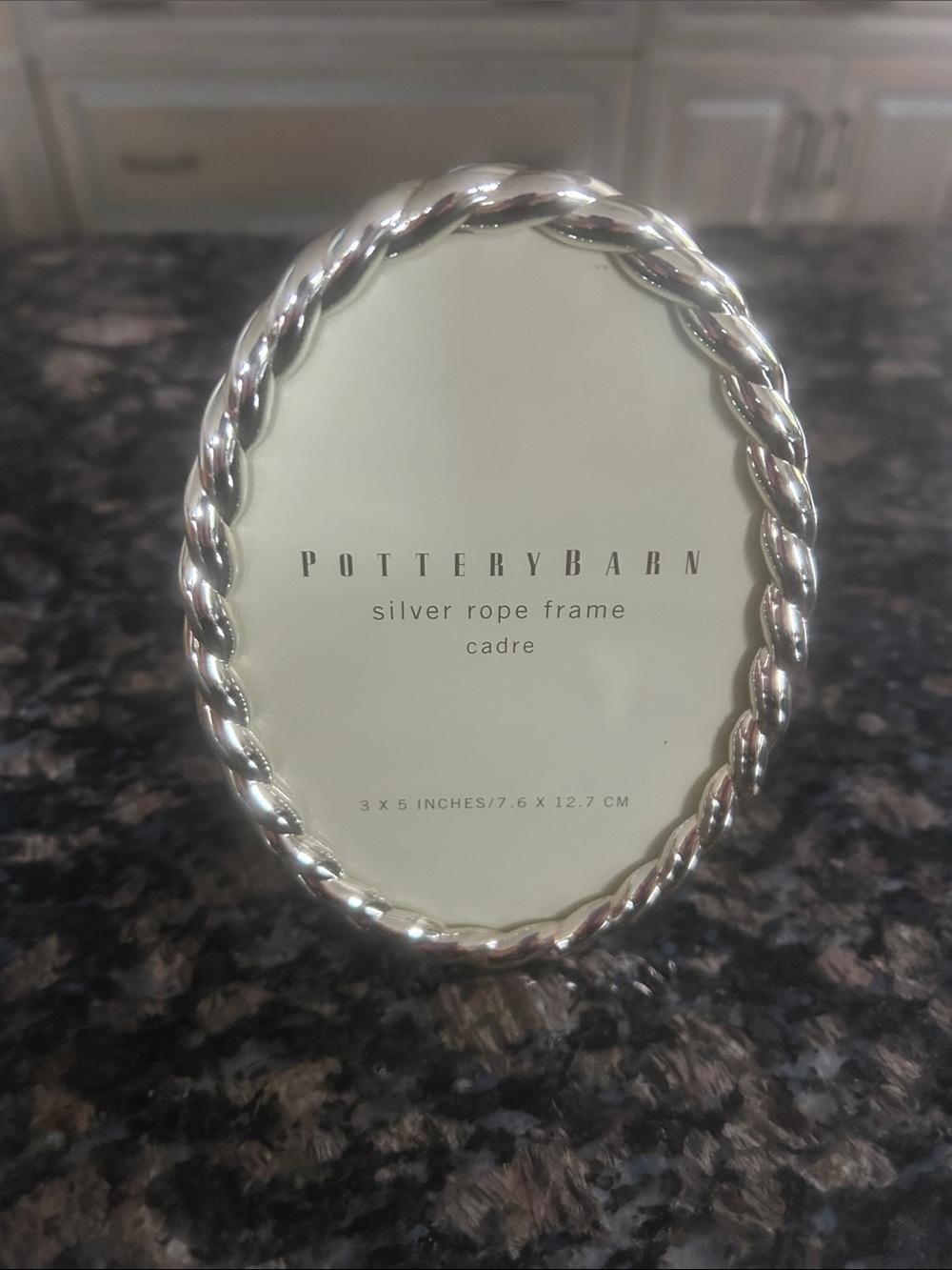 POTTERRYBARN SILVER ROPE FRAME 3x5"